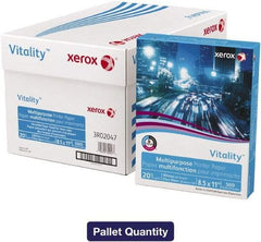 Xerox - 8-1/2" x 11" White Copy Paper - Use with Copiers, Typewriters, Printers, Fax Machines - Exact Tool & Supply