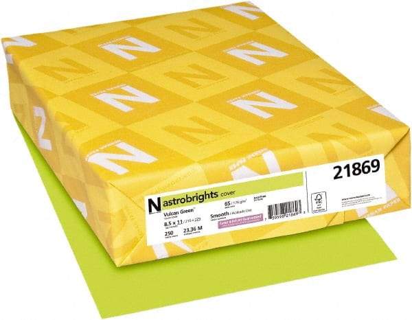 Neenah Paper - 8-1/2" x 11" Vulcan Green Colored Copy Paper - Use with Inkjet Printers, Laser Printers, Copiers - Exact Tool & Supply
