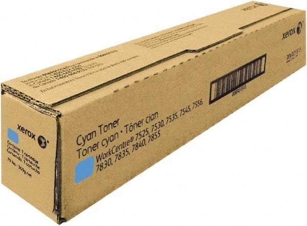 Xerox - Cyan Toner Cartridge - Use with Xerox WorkCentre 7525, 7535, 7530, 7545, 7556 - Exact Tool & Supply