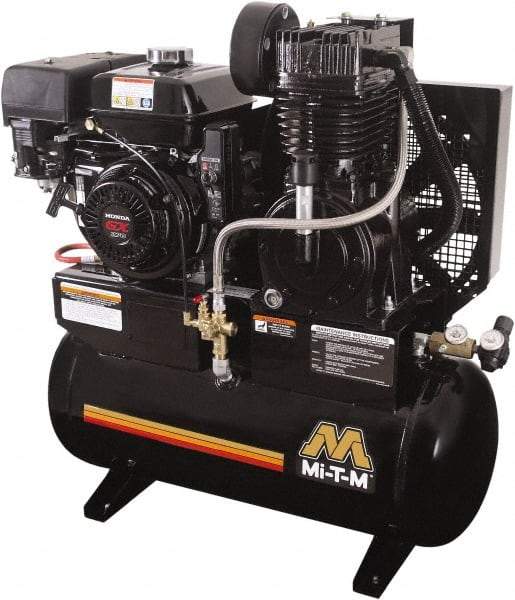 MI-T-M - Stationary Gas Air Compressors Horsepower: 9.0 Cubic Feet per Minute: 17.20 - Exact Tool & Supply