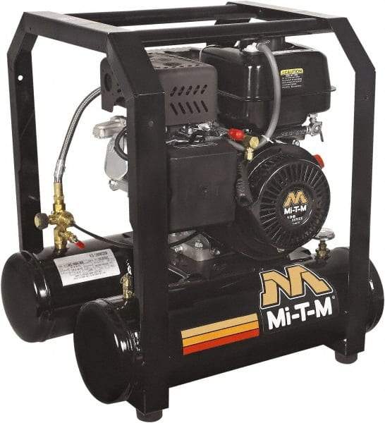 MI-T-M - Stationary Gas Air Compressors Horsepower: 4 Cubic Feet per Minute: 4.80 - Exact Tool & Supply