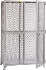 Little Giant - 1 Shelf Visible Storage Cabinet - Steel, 73" Wide x 39" Deep x 78" High, Gray - Exact Tool & Supply