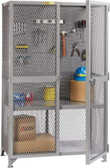 Little Giant - 1 Shelf Visible Storage Cabinet - Steel, 49" Wide x 33" Deep x 81" High, Gray - Exact Tool & Supply