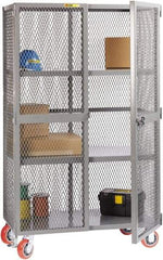 Little Giant - 2 Shelf Visible Storage Cabinet - Steel, 49" Wide x 33" Deep x 81" High, Gray - Exact Tool & Supply