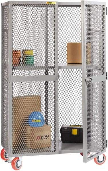 Little Giant - 1 Shelf Visible Storage Cabinet - Steel, 61" Wide x 33" Deep x 81" High, Gray - Exact Tool & Supply