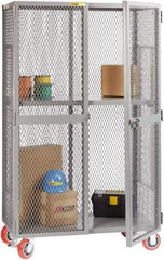 Little Giant - 1 Shelf Visible Storage Cabinet - Steel, 61" Wide x 33" Deep x 81" High, Gray - Exact Tool & Supply