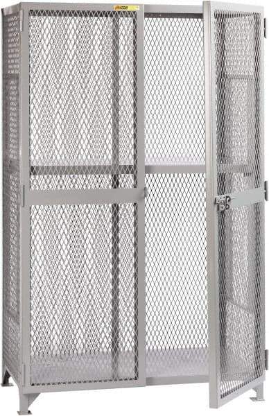 Little Giant - 1 Shelf Visible Storage Cabinet - Steel, 49" Wide x 27" Deep x 78" High, Gray - Exact Tool & Supply