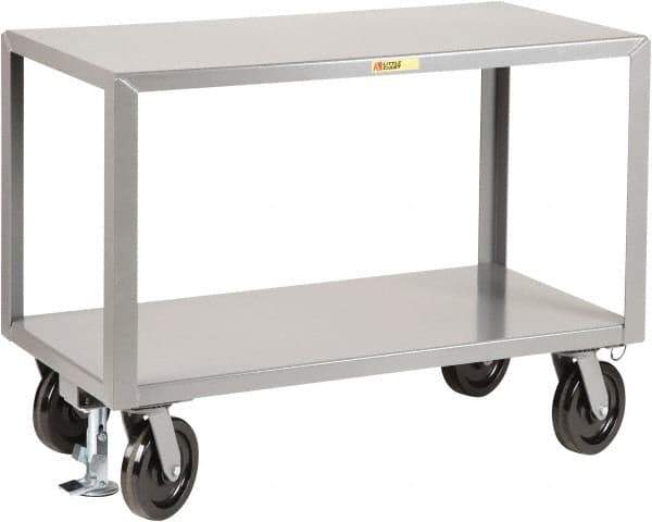 Little Giant - Mobile Workbench - Steel, Fixed Leg, Gray, 48" Long x 30" Deep x 36" High - Exact Tool & Supply