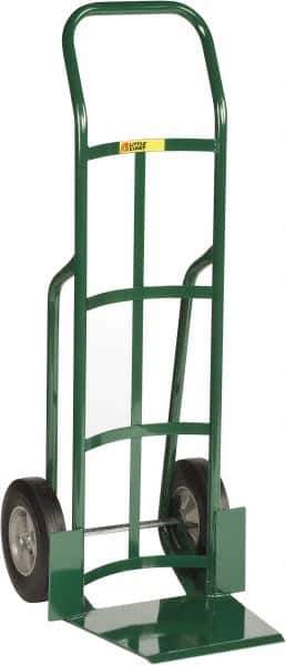 Little Giant - 800 Lb Capacity 47" OAH Hand Truck - 13-1/2 x 16" Base Plate, Continuous Handle, Steel, Solid Rubber Wheels - Exact Tool & Supply