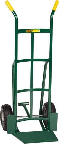 Little Giant - 800 Lb Capacity 49" OAH Hand Truck - 13-1/2 x 16" Base Plate, Dual Handle, Steel, Pneumatic Wheels - Exact Tool & Supply