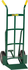 Little Giant - 800 Lb Capacity 49" OAH Hand Truck - 13-1/2 x 16" Base Plate, Dual Handle, Steel, Solid Rubber Wheels - Exact Tool & Supply