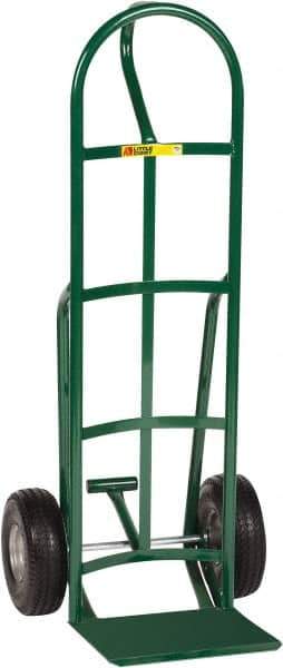 Little Giant - 800 Lb Capacity 49" OAH Hand Truck - 12 x 14" Base Plate, Loop Handle, Steel, Flat-Free Microcellular Foam Wheels - Exact Tool & Supply
