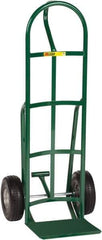 Little Giant - 800 Lb Capacity 49" OAH Hand Truck - 12 x 14" Base Plate, Loop Handle, Steel, Flat-Free Microcellular Foam Wheels - Exact Tool & Supply