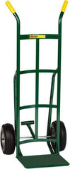 Little Giant - 800 Lb Capacity 49" OAH Hand Truck - 12 x 14" Base Plate, Dual Handle, Steel, Pneumatic Wheels - Exact Tool & Supply