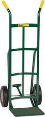 Little Giant - 800 Lb Capacity 49" OAH Hand Truck - 12 x 14" Base Plate, Dual Handle, Steel, Solid Rubber Wheels - Exact Tool & Supply