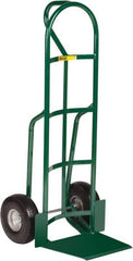 Little Giant - 600 Lb Capacity 49" OAH Hand Truck - 13-1/2 x 16" Base Plate, Loop Handle, Steel, Flat-Free Microcellular Foam Wheels - Exact Tool & Supply