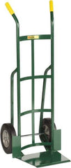 Little Giant - 800 Lb Capacity 49" OAH Hand Truck - 13-1/2 x 16" Base Plate, Dual Handle, Steel, Solid Rubber Wheels - Exact Tool & Supply