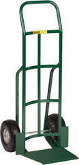 Little Giant - 600 Lb Capacity 47" OAH Hand Truck - 13-1/2 x 16" Base Plate, Continuous Handle, Steel, Flat-Free Microcellular Foam Wheels - Exact Tool & Supply