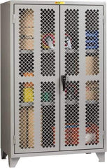 Little Giant - 2 Shelf Visible Storage Cabinet - Steel, 48" Wide x 30" Deep x 78" High, Gray - Exact Tool & Supply