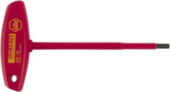 Wiha - 3/16" Hex, T-Handle, Insulated Hex Key - 6-29/32" OAL, Chrome Vanadium Molybdenum, Inch System of Measurement - Exact Tool & Supply