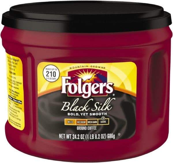 Folgers - Coffee, Black Silk, 24.2 oz Canister - Exact Tool & Supply