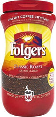 Folgers - Instant Coffee Crystals, Classic Roast, 16 oz Jar - Exact Tool & Supply
