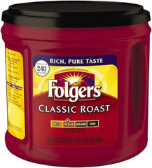 Folgers - Coffee, Classic Roast, Ground, 30.5 oz Canister - Exact Tool & Supply