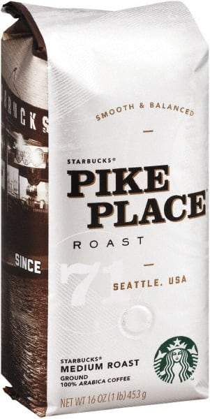 Starbucks - Coffee, Pike Place, Ground, 1 Lb Bag - Exact Tool & Supply