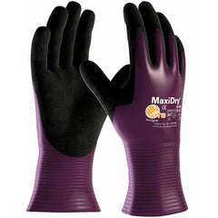 ‎56-426/S Seamless Knits General Duty - MaxiDry by ATG - Drivers Style - Prpl./Black Nitrile Non-Slip - Exact Tool & Supply
