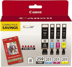 Canon - Ink & Paper Combo - Use with Canon PIXMA iP7220, iP7250, iP8720, iX6820, MG5420, MG5450, MG5520, MG5620, MG6320, MG6420, MG6620, MG7120, MX922 - Exact Tool & Supply