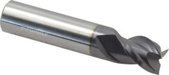 ProMax - 1/2", 5/8" LOC, 1/2" Shank Diam, 2-1/2" OAL, 3 Flute, Solid Carbide Square End Mill - Single End, AlTiN Finish, Spiral Flute, 40° Helix, Centercutting, Right Hand Cut, Right Hand Flute, Series 109 - Exact Tool & Supply