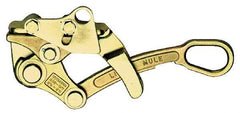 Little Mule - Single Eye, Hot Line Grip, Steel Wire Grip Hoist - 0.18 to 0.6" Cable Diam - Exact Tool & Supply