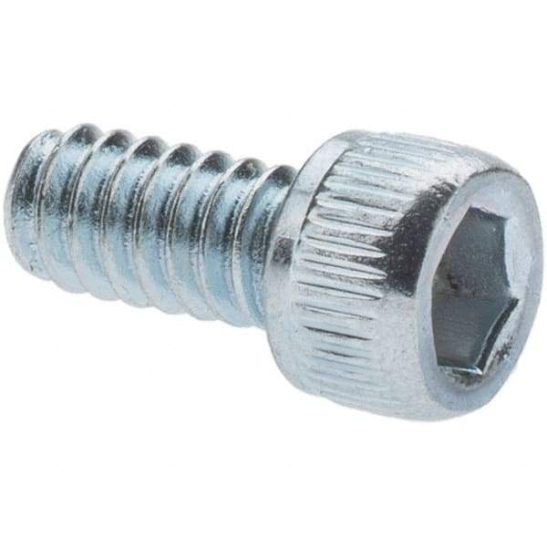 Value Collection - 1/4-20 UNC Hex Socket Drive, Socket Cap Screw - Alloy Steel, Zinc-Plated Finish, Partially Threaded, 2-1/2" Length Under Head - Exact Tool & Supply