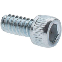 Value Collection - #6-32 UNC Hex Socket Drive, Socket Cap Screw - Alloy Steel, Zinc-Plated Finish, Fully Threaded, 1" Length Under Head - Exact Tool & Supply