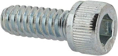Value Collection - #10-24 UNC Hex Socket Drive, Socket Cap Screw - Alloy Steel, Zinc-Plated Finish, Fully Threaded, 1/2" Length Under Head - Exact Tool & Supply