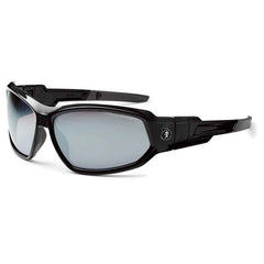 LOKI Silver Mirror Lens Black Safety Glasses // Goggles - Exact Tool & Supply