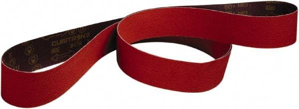 3M - 3" Wide x 132" OAL, 60 Grit, Ceramic Abrasive Belt - Ceramic, Medium, Coated, Series 947A - Exact Tool & Supply