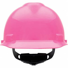 MSA - ANSI Type I Class E 4-Point Ratchet Short Brim Hard Hat - Exact Tool & Supply