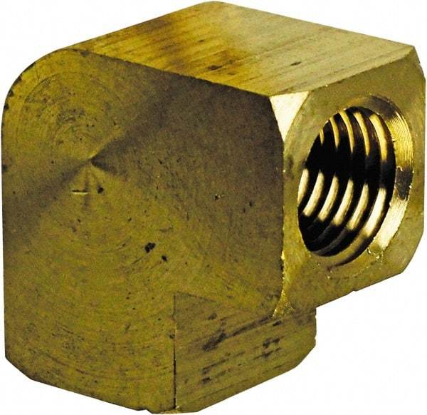 Cerro - 3/8 Female Thread, Brass Industrial Pipe 90° Female Elbow - FNPT, 1,200 psi - Exact Tool & Supply