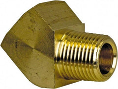 Cerro - 3/8 Male Thread x 3/8 Female Thread, Brass Industrial Pipe 45° Street Elbow - MNPT x FNPT, 1,200 psi - Exact Tool & Supply