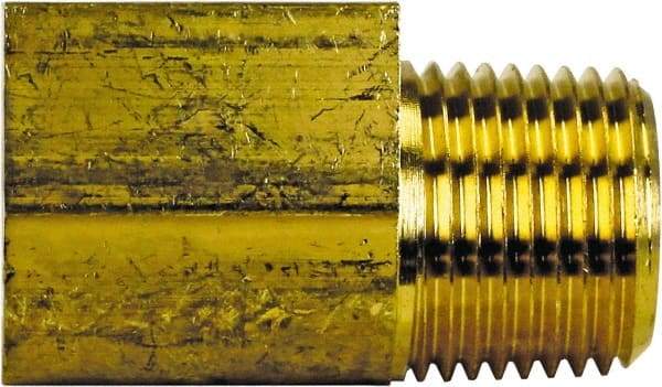 Cerro - 1/2 Male Thread x 1/2 Female Thread, Brass Industrial Pipe 90° Street Elbow - MNPT x FNPT, 1,200 psi - Exact Tool & Supply
