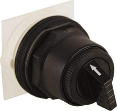 Schneider Electric - 30mm Mount Hole, 4 Position, Knob and Pushbutton Operated, Selector Switch Only - Black, Maintained (MA), without Contact Blocks, Anticorrosive, Weatherproof, Dust and Oil Resistant - Exact Tool & Supply