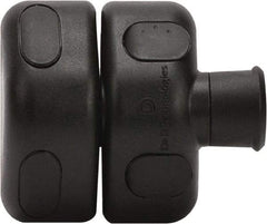 D&D Technologies - 1-1/4" Bar Latch Length, 2-3/4" High, Polymer Adjustable Gate Latch - Black Finish, 1/2" Hole Diam - Exact Tool & Supply