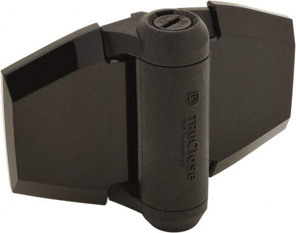 D&D Technologies - 3-3/4" Long x 5.2" Wide x 0.36" Thick, Gate Hinge - Polymer, Black Finish - Exact Tool & Supply
