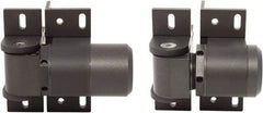D&D Technologies - 4-1/3" Long x 5.08" Wide x 5/16" Thick, Gate Hinge - Steel, Anodized Aluminum Finish - Exact Tool & Supply