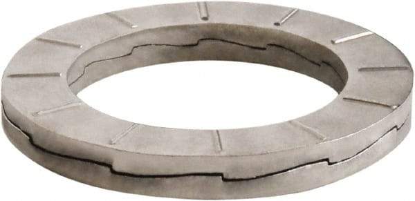 DISC-LOCK - 7/16", 0.88" OD, Uncoated, Stainless Steel Wedge Lock Washer - Grade 316L, 0.445 to 0.455" ID - Exact Tool & Supply