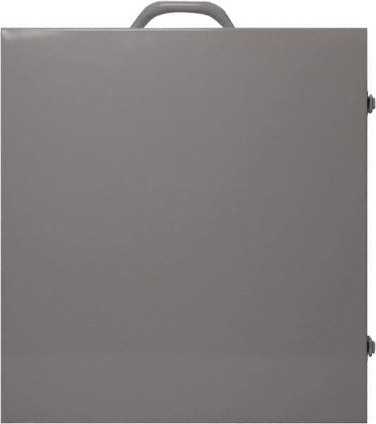 NMC - Empty Metal Lockout Cabinet - 15" Wide x 16" High x 6" Deep, White - Exact Tool & Supply