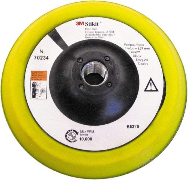 3M - 5" Diam Disc Backing Pad - 12,000 RPM - Exact Tool & Supply