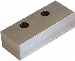 5th Axis - 5" Wide x 1.35" High x 1.95" Thick, Flat/No Step Vise Jaw - Soft, Steel, Manual Jaw, Compatible with V562 Vises - Exact Tool & Supply