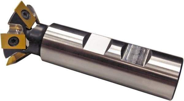 5th Axis - 45° Included Angle, 1-3/4 Inch Max Cutting Diameter, 5 Inserts, CDE Insert Style, Indexable Dovetail Cutter - 4.05 Inch Overall Length - Exact Tool & Supply